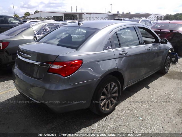 1C3CCBBB6CN117933 - 2012 CHRYSLER 200 TOURING GRAY photo 4