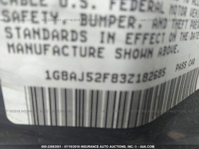 1G8AJ52F83Z182685 - 2003 SATURN ION LEVEL 2 蓝色 照片 9