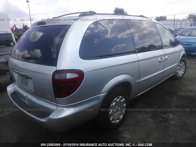 2C8GP44G71R155594 - 2001 CHRYSLER TOWN & COUNTRY LX SILVER photo 4