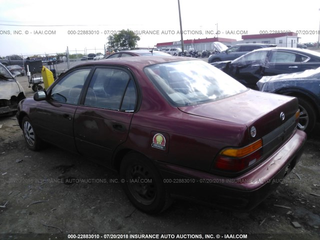 JT2AE09B2R0067988 - 1994 TOYOTA COROLLA LE/DX RED photo 3