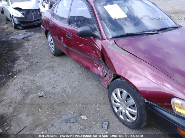 JT2AE09B2R0067988 - 1994 TOYOTA COROLLA LE/DX RED photo 6