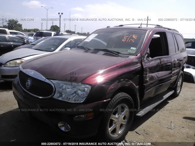 5GAES13MX52267213 - 2005 BUICK RAINIER CXL BURGUNDY photo 2