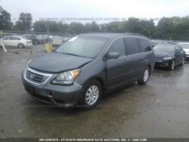 5FNRL38668B408041 - 2008 HONDA ODYSSEY EXL GRAY photo 2