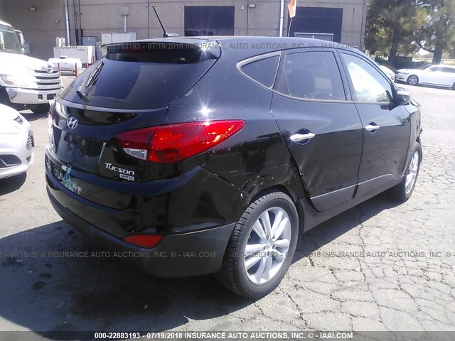 KM8JU3AC4BU207954 - 2011 HYUNDAI TUCSON GLS/LIMITED შავი ფოტო 4