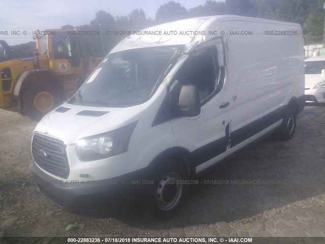 1FTYE2CV6GKB07401 - 2016 FORD TRANSIT T-150 WHITE photo 2