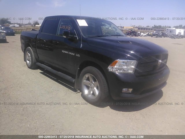 1C6RD7MT3CS335844 - 2012 DODGE RAM 1500 SPORT BLACK photo 1