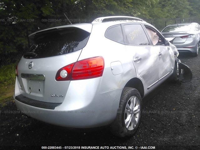 JN8AS5MV6CW384650 - 2012 NISSAN ROGUE S/SV SILVER photo 4