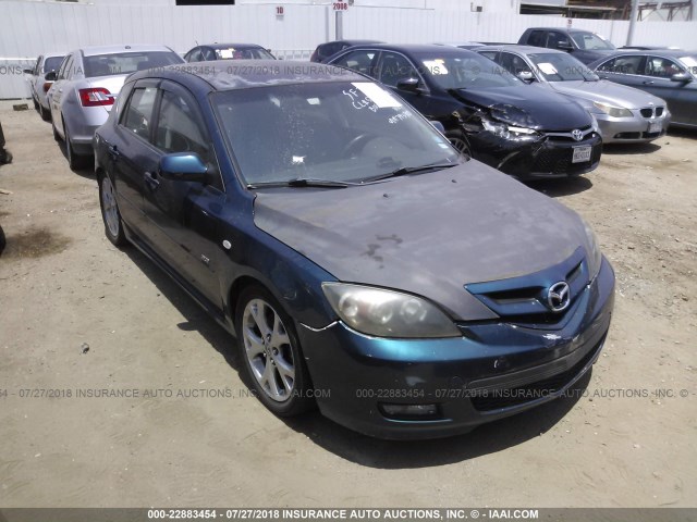 JM1BK343381793910 - 2008 MAZDA 3 HATCHBACK BLUE photo 1