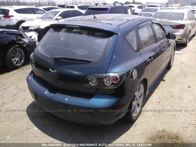 JM1BK343381793910 - 2008 MAZDA 3 HATCHBACK BLUE photo 4