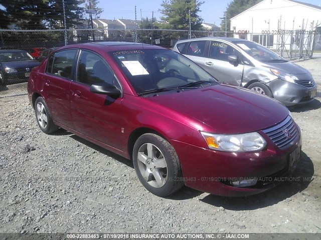 1G8AL55B77Z158404 - 2007 SATURN ION LEVEL 3 RED photo 1