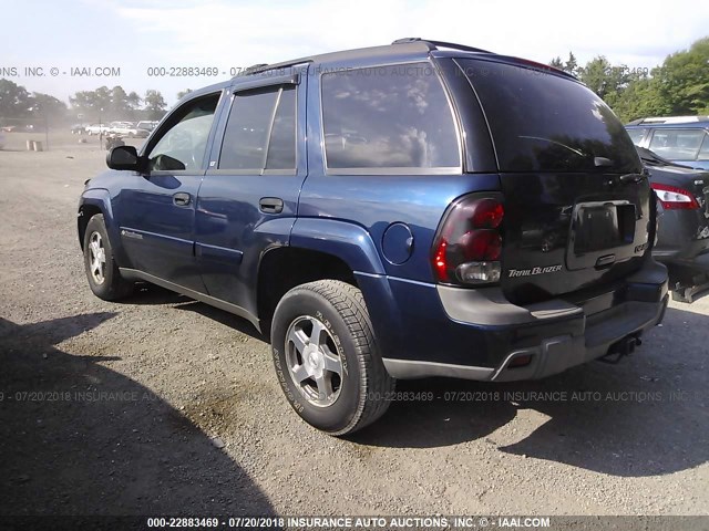 1GNDT13SX32351526 - 2003 CHEVROLET TRAILBLAZER  BLUE photo 3