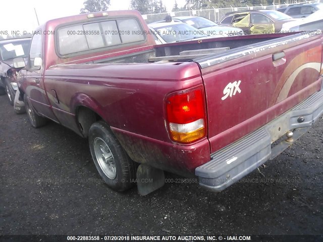 1FTCR10U3PPA19221 - 1993 FORD RANGER RED photo 3