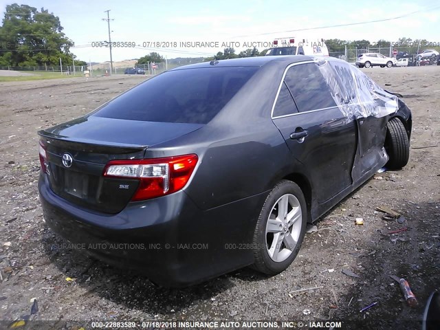 4T1BF1FK7CU101969 - 2012 TOYOTA CAMRY SE/LE/XLE GRAY photo 4