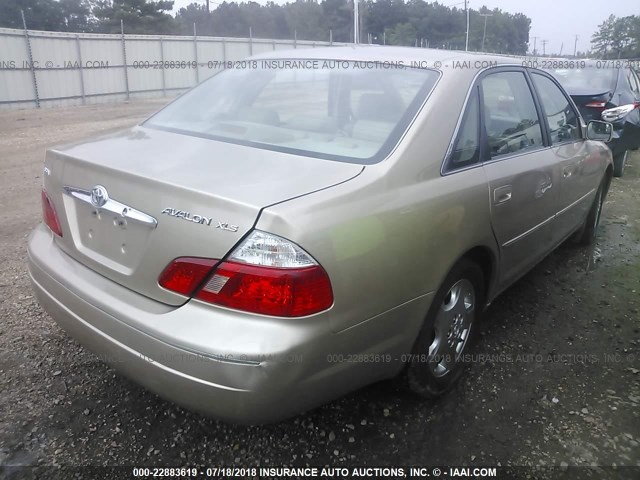 4T1BF28B63U270058 - 2003 TOYOTA AVALON XL/XLS Champagne photo 4