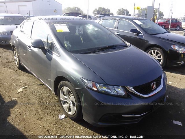 19XFB2F58DE056624 - 2013 HONDA CIVIC LX GRAY photo 1