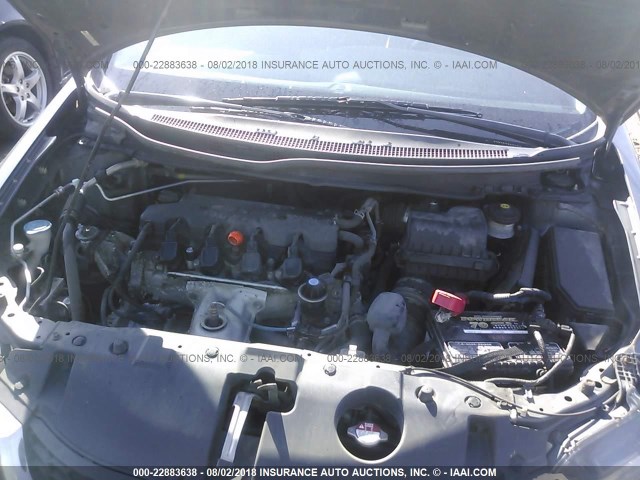 19XFB2F58DE056624 - 2013 HONDA CIVIC LX GRAY photo 10