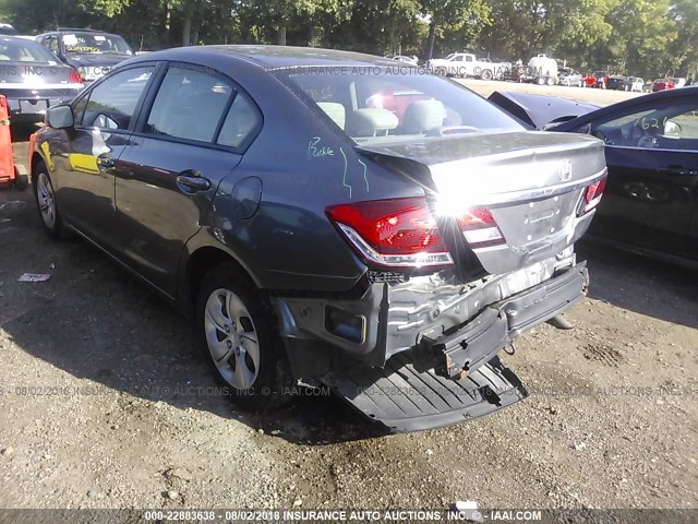 19XFB2F58DE056624 - 2013 HONDA CIVIC LX 灰色 照片 3