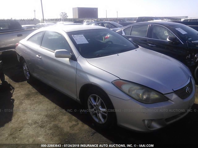 4T1CE38P74U890184 - 2004 TOYOTA CAMRY SOLARA SE/SLE SILVER photo 1