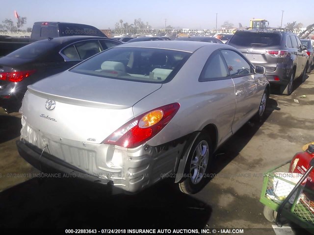 4T1CE38P74U890184 - 2004 TOYOTA CAMRY SOLARA SE/SLE SILVER photo 4