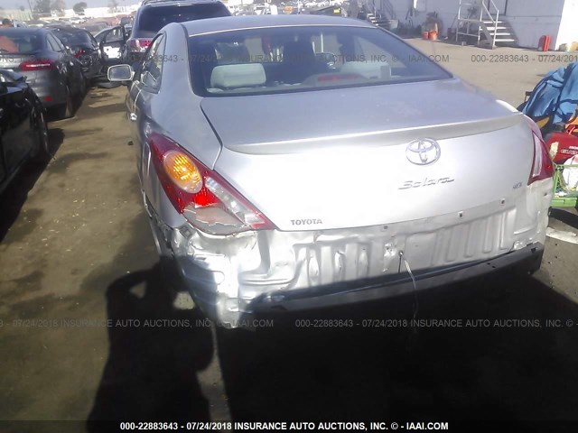 4T1CE38P74U890184 - 2004 TOYOTA CAMRY SOLARA SE/SLE SILVER photo 6