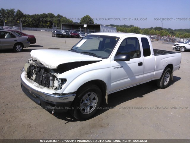 5TEVL52N82Z103494 - 2002 TOYOTA TACOMA XTRACAB WHITE photo 2