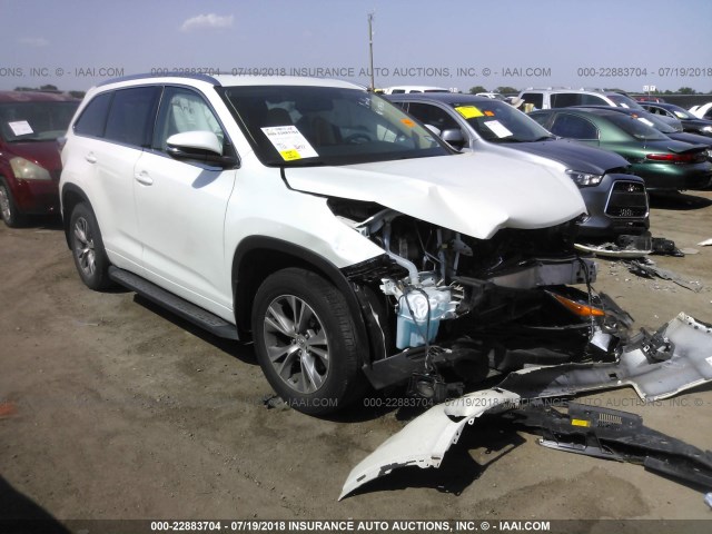 5TDKKRFH7ES012624 - 2014 TOYOTA HIGHLANDER XLE თეთრი ფოტო 1