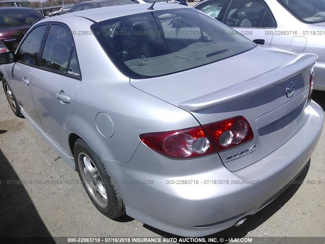 1YVFP80D945N95733 - 2004 MAZDA 6 S SILVER photo 3