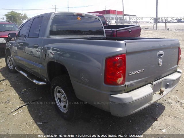 1D7HE28K76S532323 - 2006 DODGE DAKOTA QUAD/ST GRAY photo 3