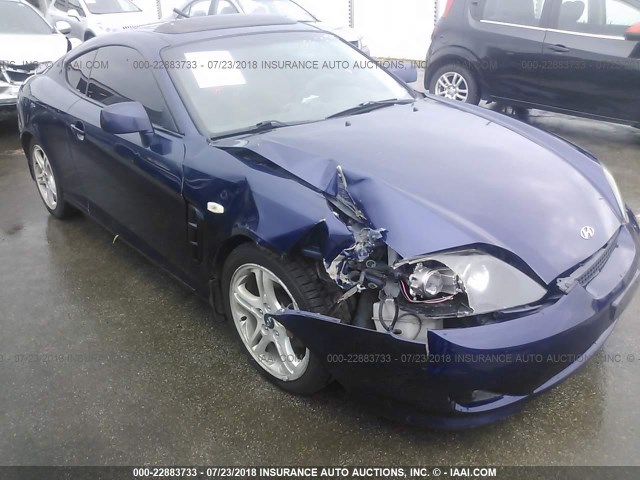 KMHHN65F36U227569 - 2006 HYUNDAI TIBURON GT/SE/GT LIMITED BLUE photo 6