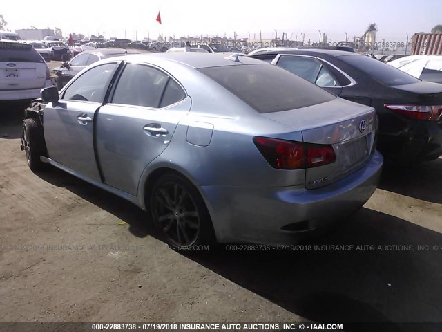 JTHBK262185058526 - 2008 LEXUS IS 250 BLUE photo 3