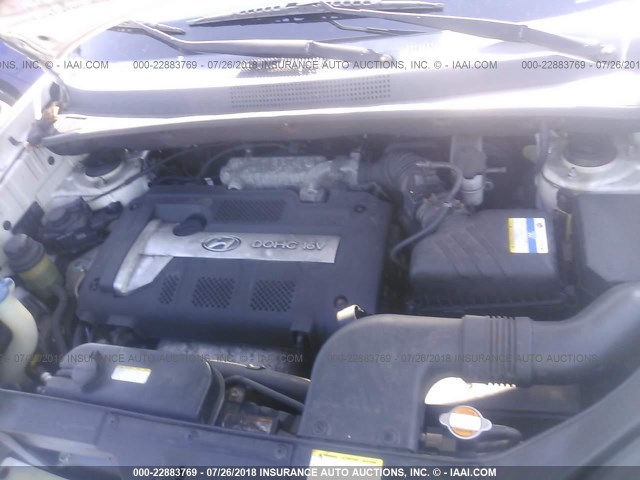 KM8JM12B16U373722 - 2006 HYUNDAI TUCSON GL WHITE photo 10