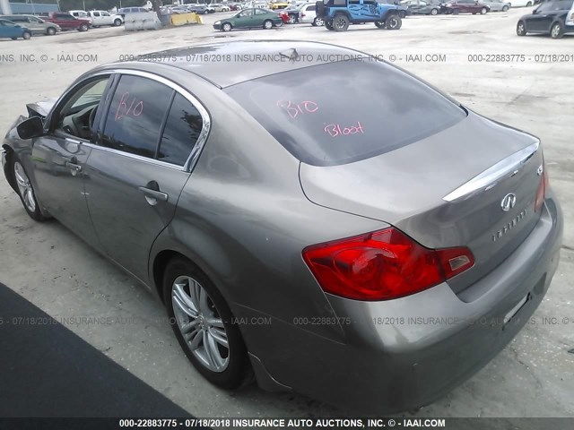 JN1CV6AP4BM507995 - 2011 INFINITI G37 SPORT Pewter photo 3