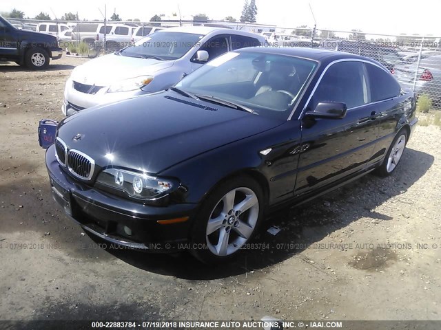 WBABV13445JT23710 - 2005 BMW 325 CI SULEV BLACK photo 2