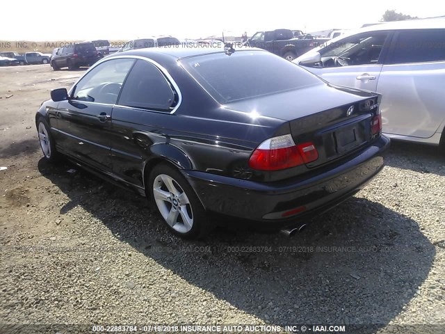 WBABV13445JT23710 - 2005 BMW 325 CI SULEV BLACK photo 3