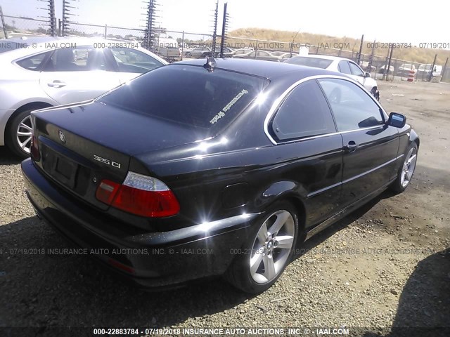 WBABV13445JT23710 - 2005 BMW 325 CI SULEV BLACK photo 4