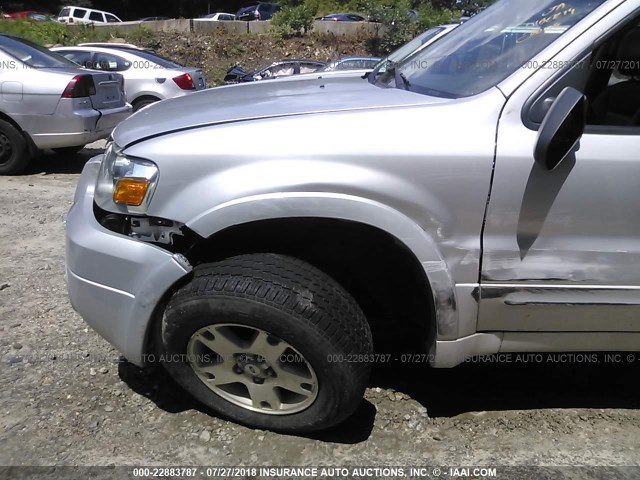 1FMYU94156KD09776 - 2006 FORD ESCAPE LIMITED SILVER photo 6