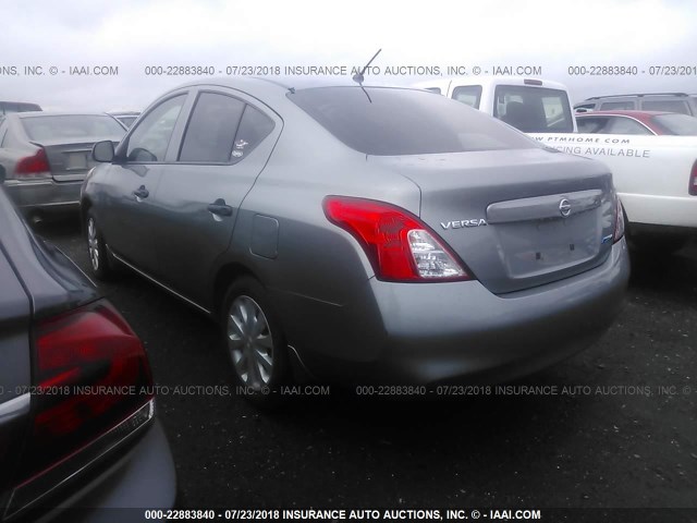 3N1CN7AP5CL938069 - 2012 NISSAN VERSA S/SV/SL GRAY photo 3