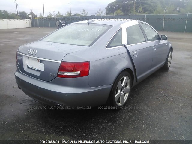 WAUEH74F06N192261 - 2006 AUDI A6 S-LINE 3.2 QUATTRO SILVER photo 4