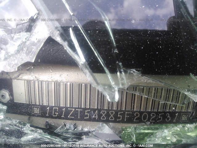 1G1ZT54885F202531 - 2005 CHEVROLET MALIBU LS Алтын фото 9