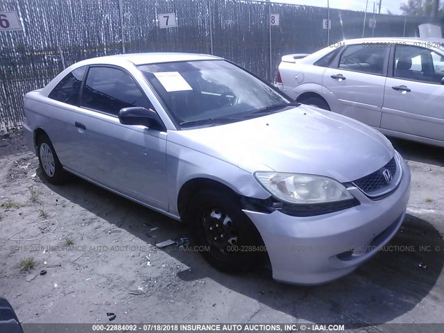 1HGEM21164L018165 - 2004 HONDA CIVIC DX VP SILVER photo 1