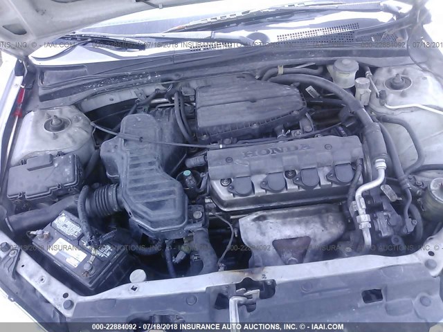 1HGEM21164L018165 - 2004 HONDA CIVIC DX VP SILVER photo 10