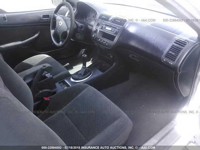1HGEM21164L018165 - 2004 HONDA CIVIC DX VP SILVER photo 5