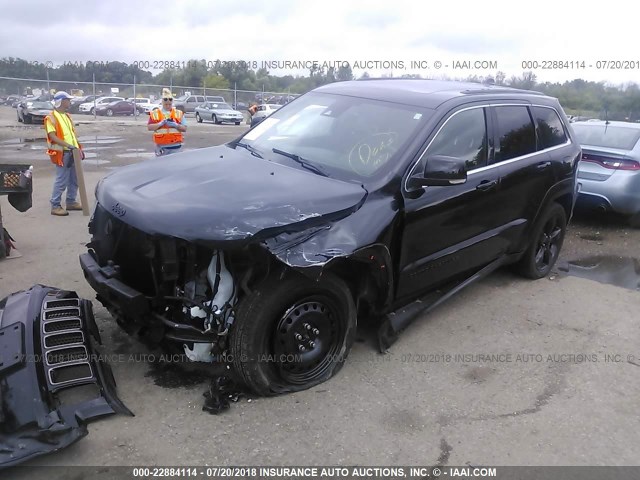 1C4RJFCGXGC370705 - 2016 JEEP GRAND CHEROKEE OVERLAND BLACK photo 2