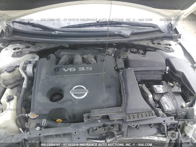 1N4BL24E58C220722 - 2008 NISSAN ALTIMA 3.5SE WHITE photo 10