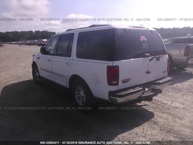 1FMRU15L5YLA44344 - 2000 FORD EXPEDITION XLT WHITE photo 3