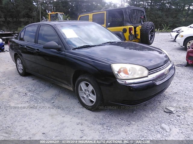 1G1ZT54824F125038 - 2004 CHEVROLET MALIBU LS BLACK photo 1