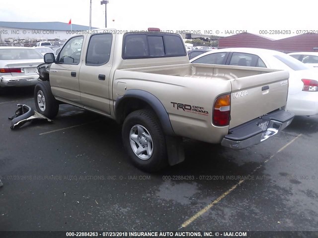 5TEGN92N74Z344315 - 2004 TOYOTA TACOMA DOUBLE CAB PRERUNNER GOLD photo 3