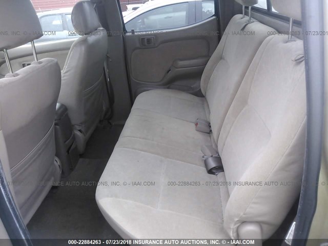 5TEGN92N74Z344315 - 2004 TOYOTA TACOMA DOUBLE CAB PRERUNNER GOLD photo 8