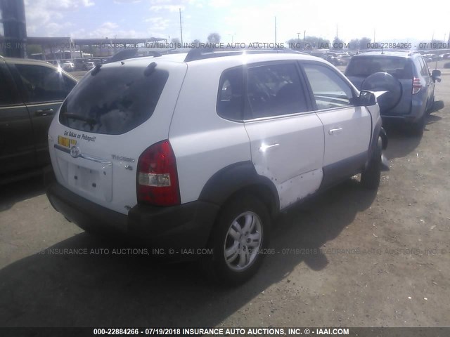 KM8JN72D96U330974 - 2006 HYUNDAI TUCSON GLS/LIMITED WHITE photo 4