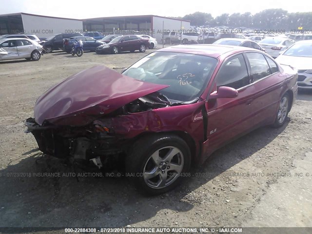 1G2HY52K84U235000 - 2004 PONTIAC BONNEVILLE SLE MAROON photo 2